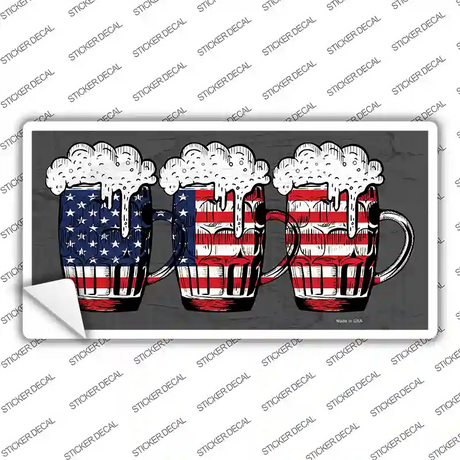 Three Beers America Novelty Sticker Decal