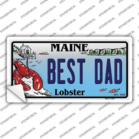 Best Dad Maine Lobster Novelty Sticker Decal