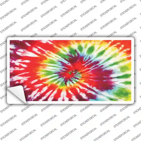 Red Swirl Tie-Dye Novelty Sticker Decal