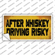 After Whiskey Driving Risky Novelty Sticker Decal