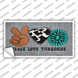Peace Love Turquoise Novelty Sticker Decal