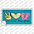 Peace Love Flip Flops Novelty Sticker Decal