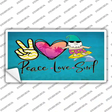 Peace Love Surf Novelty Sticker Decal