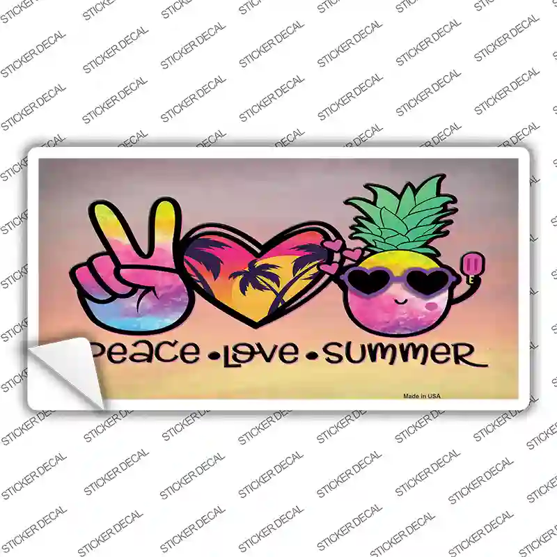 Peace Love Summer Novelty Sticker Decal