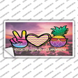 Peace Love Summer Pineapple BeachNovelty Sticker Decal
