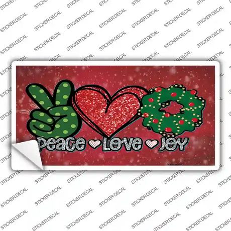 Peace Love Joy Novelty Sticker Decal
