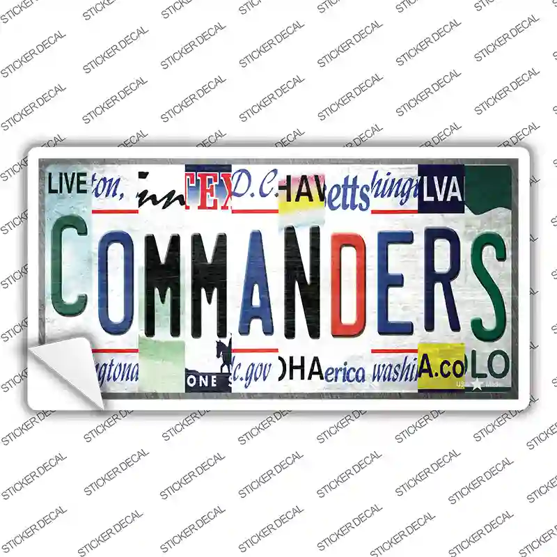Commanders Strip Art Novelty Sticker Decal