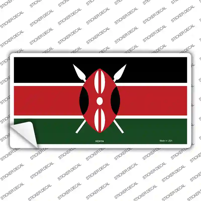 Kenya Flag Novelty Sticker Decal