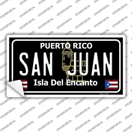 San Juan Puerto Rico Black Novelty Sticker Decal