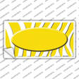 Yellow White Zebra Yellow Center Oval Novelty Sticker Decal