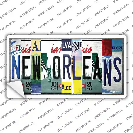 New Orleans License Plate Art Novelty Sticker Decal