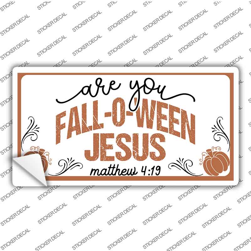 Fall-o-ween Jesus Novelty Sticker Decal LP-14534s