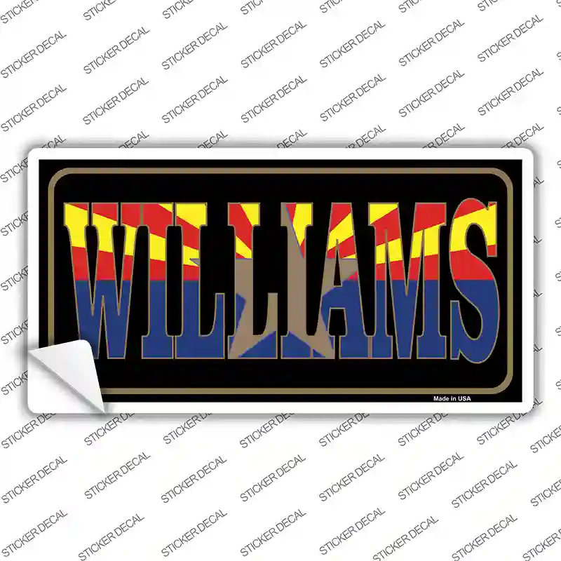 Williams Arizona State Flag Novelty Sticker Decal