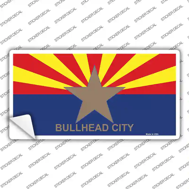 Bullhead City Arizona State Flag Novelty Sticker Decal