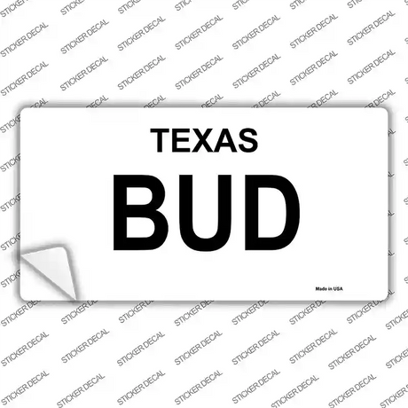 BUD Novelty Sticker Decal