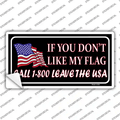 1 800 Leave The USA Novelty Sticker Decal