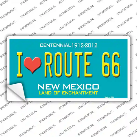I Love Route 66 New Mexico Novelty Sticker Decal