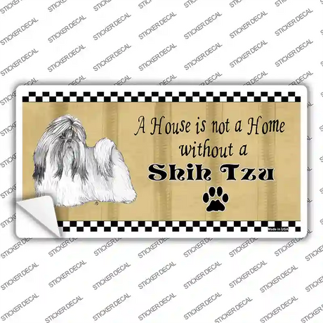 Pencil Sketch Shih Tzu Novelty Sticker Decal