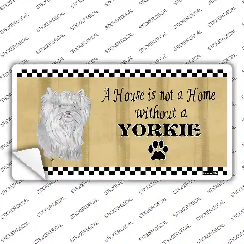 Pencil Sketch Yorkie Novelty Sticker Decal