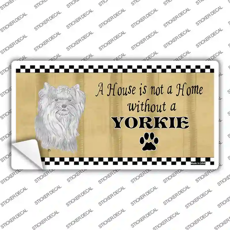 Pencil Sketch Yorkie Novelty Sticker Decal