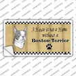 Pencil Sketch Boston Terrier Novelty Sticker Decal