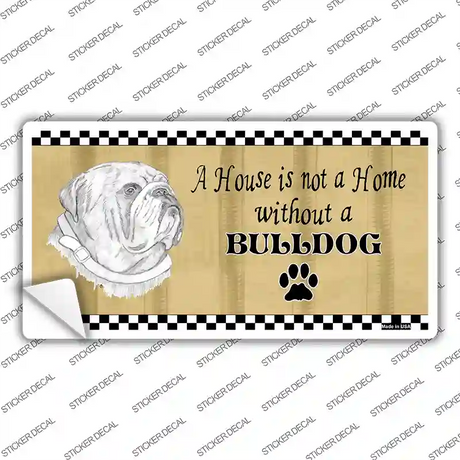 Pencil Sketch Bulldog Novelty Sticker Decal