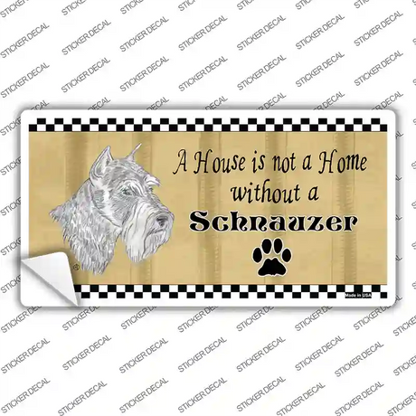 Pencil Sketch Schnauzer Novelty Sticker Decal