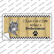 Pencil Sketch Doberman Dog Novelty Sticker Decal