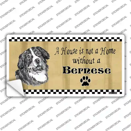 Pencil Sketch Bernese Novelty Sticker Decal