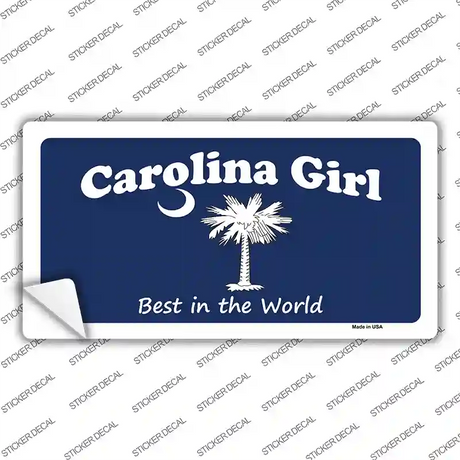 Carolina Girl Blue Novelty Sticker Decal