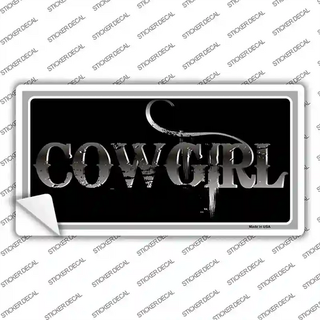 Cowgirl Black Novelty Sticker Decal