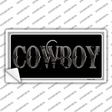 Cowboy Black Novelty Sticker Decal