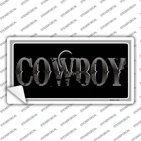 Cowboy Black Novelty Sticker Decal
