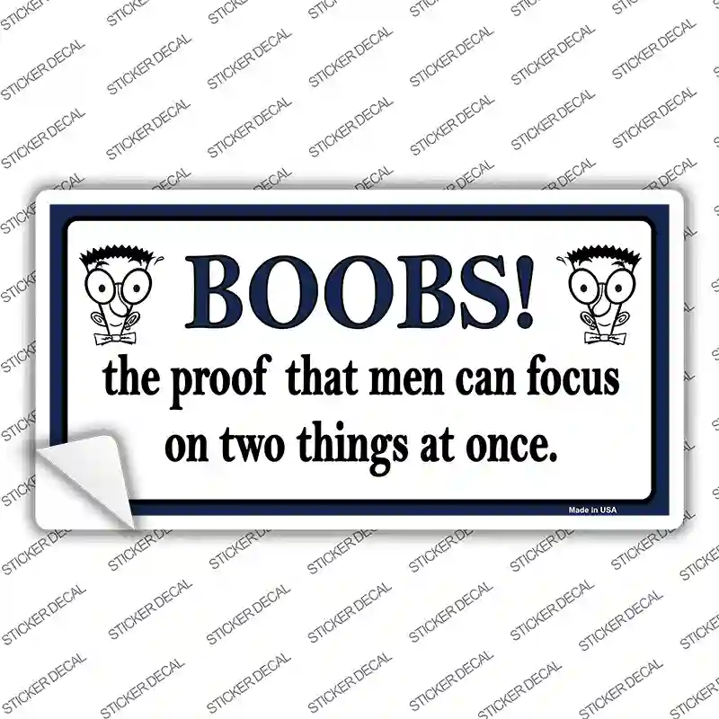 Boobs Proof Novelty Sticker Decal