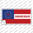 Cherokee Braves Flag Novelty Sticker Decal