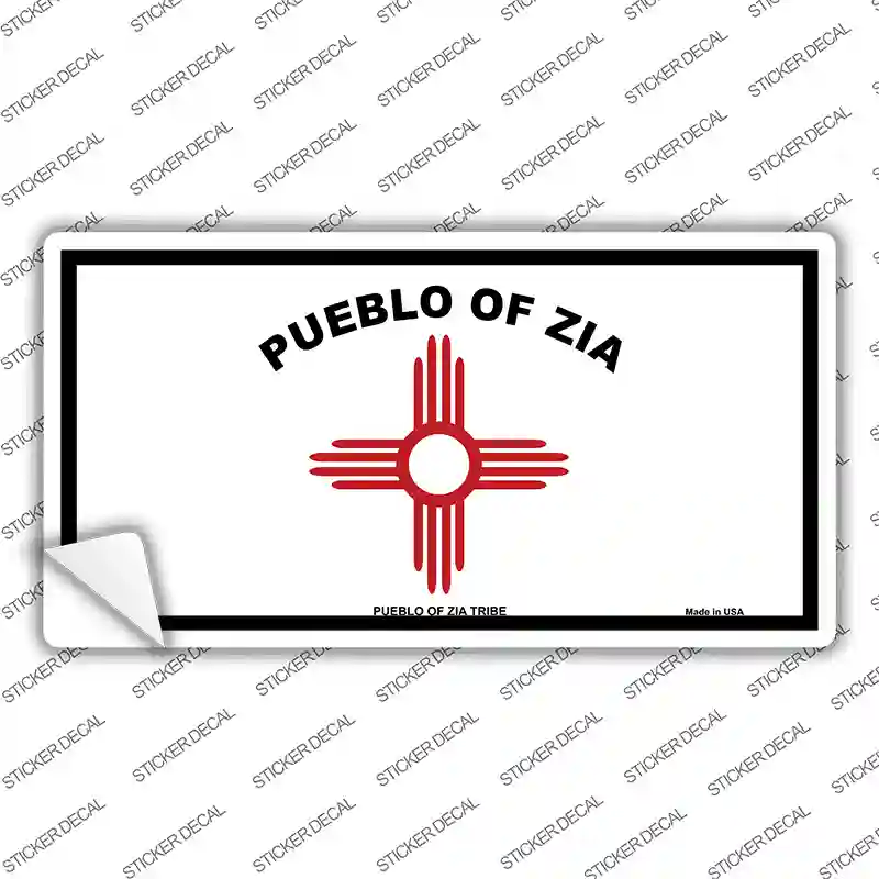 Zia Pueblo Flag Novelty Sticker Decal