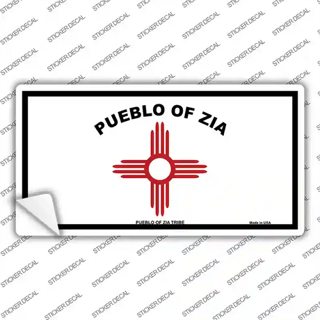 Zia Pueblo Flag Novelty Sticker Decal