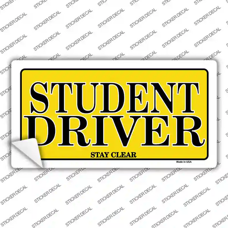 Student Driver Novelty Sticker Decal