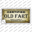 Certified Old Fart Novelty Sticker Decal
