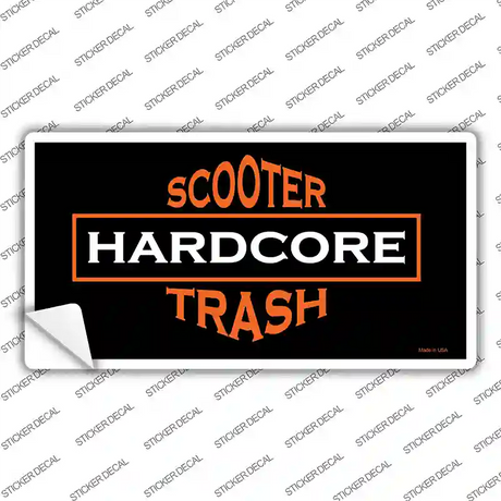 Hardcore Scooter Trash Black Novelty Sticker Decal