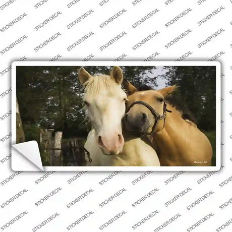 Horses Sweet On Each Other Novelty Sticker Decal