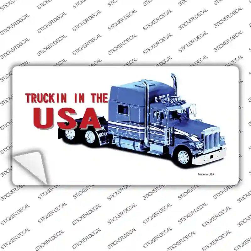 Trucking In The USA Novelty Sticker Decal