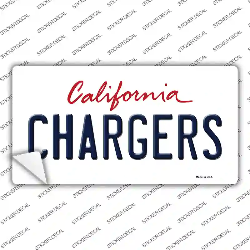 Chargers California State Novelty Sticker Decal
