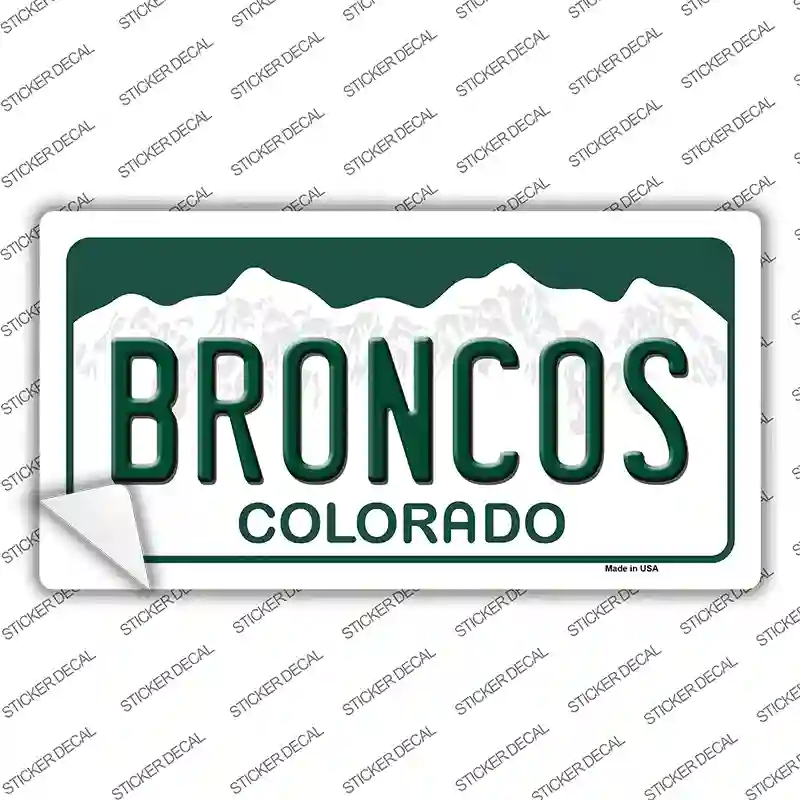 Broncos Colorado State Novelty Sticker Decal