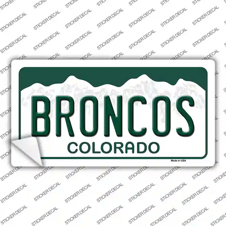 Broncos Colorado State Novelty Sticker Decal