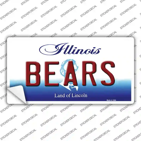 Bears Illinois State Novelty Sticker Decal