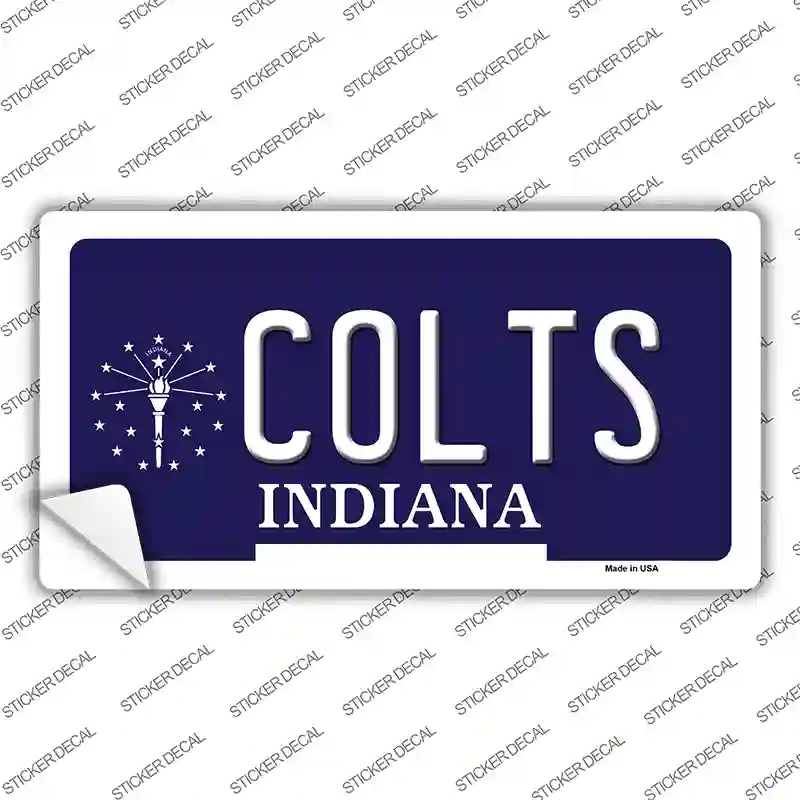 Colts Indiana Background Novelty Sticker Decal