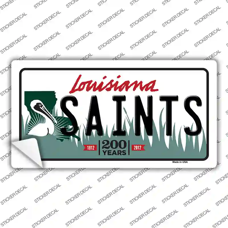 Saints Louisiana State Novelty Sticker Decal