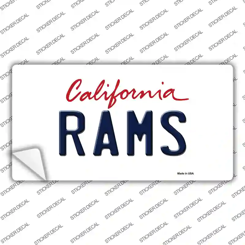 Rams California State Novelty Sticker Decal