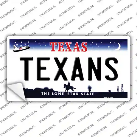 Texans Texas State Novelty Sticker Decal